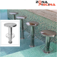 Taburete en acero inoxidable para piscinas, hoteles
