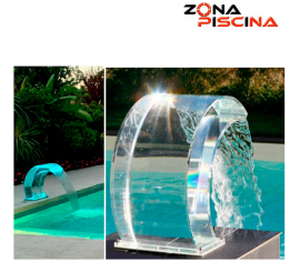 Cascada Tropic de agua acrilica para piscinas, spas