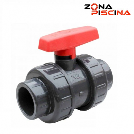 Válvula de PVC AK con llave y bola (VEP AKROS KRIPSOL)