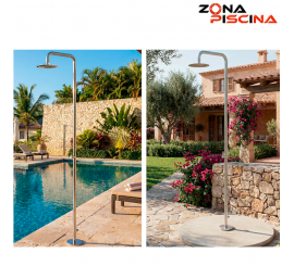 Ducha para piscina de dise&ntilde;o en acero inoxidable aisi 316L