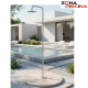 Ducha para piscina de diseño en acero inoxidable aisi 316L