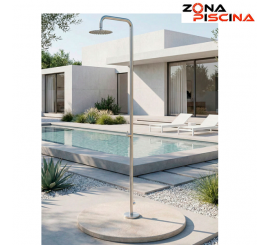 Ducha para piscina de diseño en acero inoxidable aisi 316L