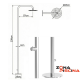 Ducha para piscina de diseño en acero inoxidable aisi 316L