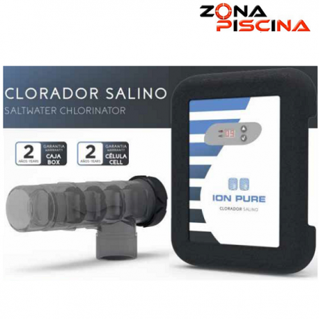 Clorador salino para piscinas privadas de Ion pure salt