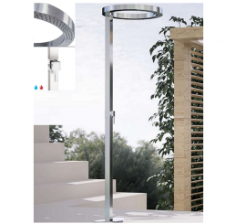 Ducha con rociador redondo para agua fr&iacute;a y caliente de piscinas