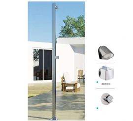 Ducha de diseño para piscinas en acero inoxidable AISI-316