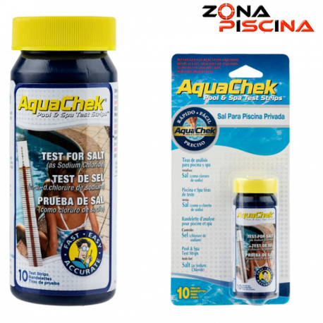 Bote tiras de análisis de sal para el agua de las piscinas