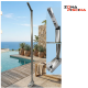 Ducha para piscina inoxidable aisi316L calidad marina con pedal