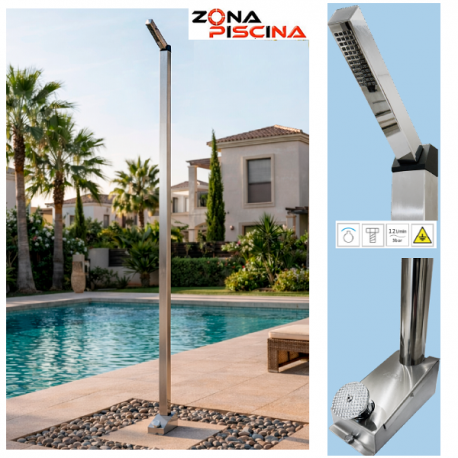 Ducha para piscina inoxidable aisi316L calidad marina con pedal