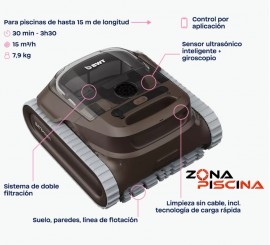 Limpiafondos automatico a bater&iacute;a modelo BATbrown de la marca BWT