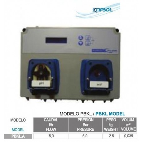 Panel dosificacion control redox y ph compacto Kripsol