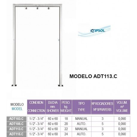 Arco de ducha TETRA KRIPSOL para piscinas