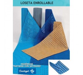 Suelo y losetas enrollable antideslizante para piscinas y vestuarios.