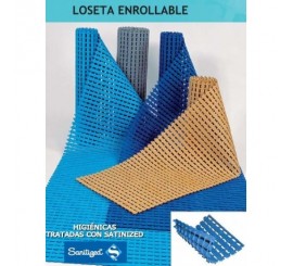 Suelo y losetas enrollable antideslizante para piscinas y vestuarios.