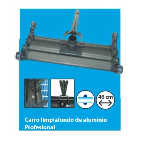 Carro limpiafondos para piscinas aluminio profesional